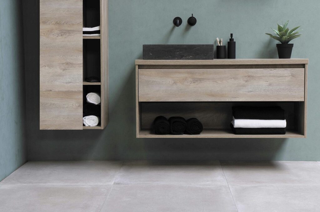 Wood Vanity for a Modern Bathroom