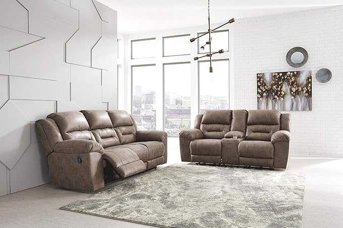 Leather recliner sofa