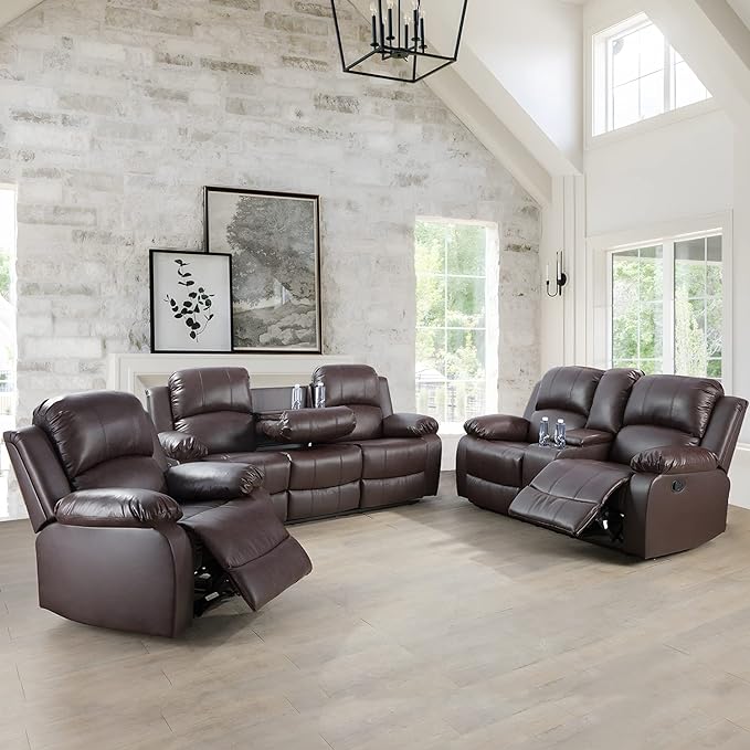 Leather recliner sofas