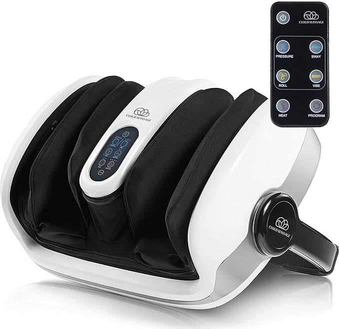 Cloud Massage Shiatsu Foot Massager with Heat - Feet Massager for Relaxation, Plantar Fasciitis Relief, Neuropathy, Circulation, and Heat Therapy